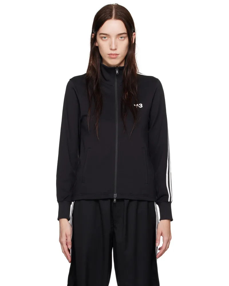 Y-3 Black 3-Stripes Track Jacket Black