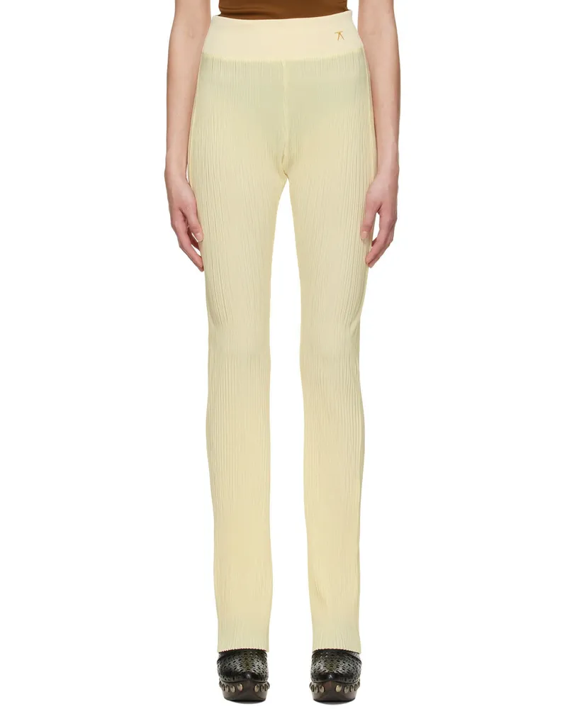 ATLEIN Yellow Polyester Trousers C0111