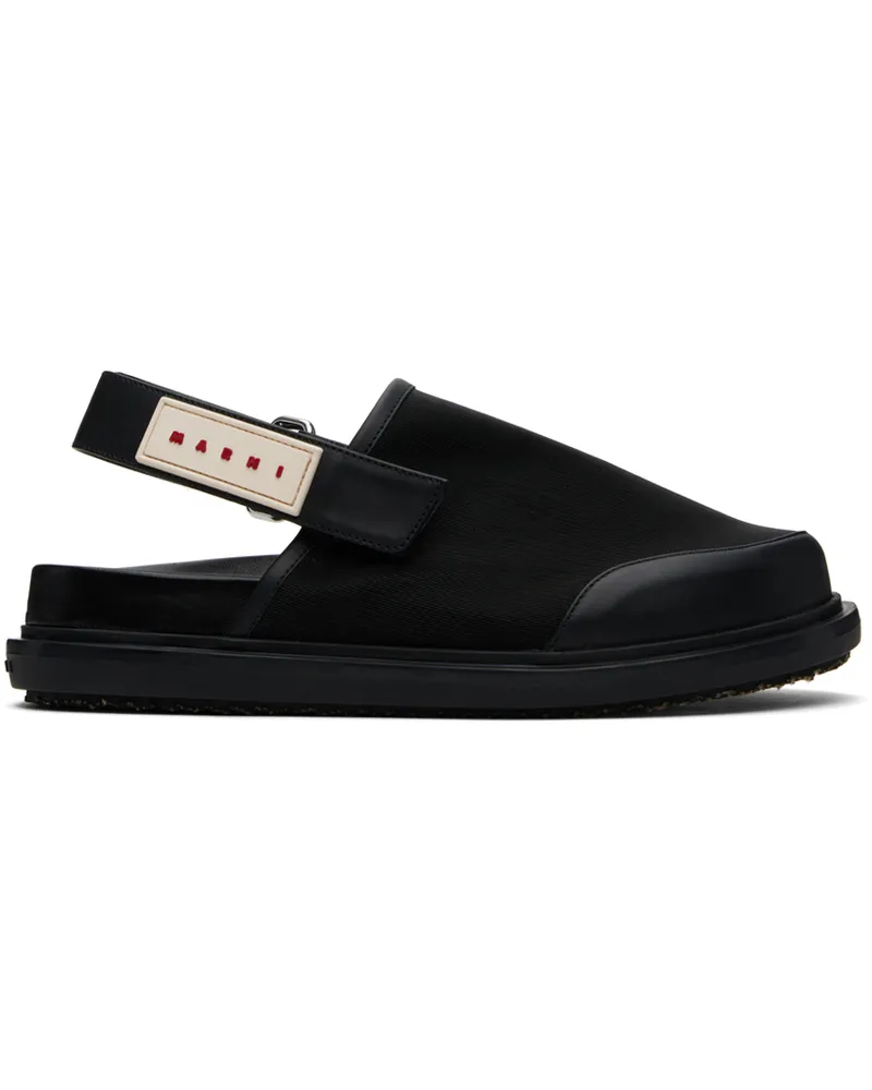Marni Black Back Strap Mules 00n99