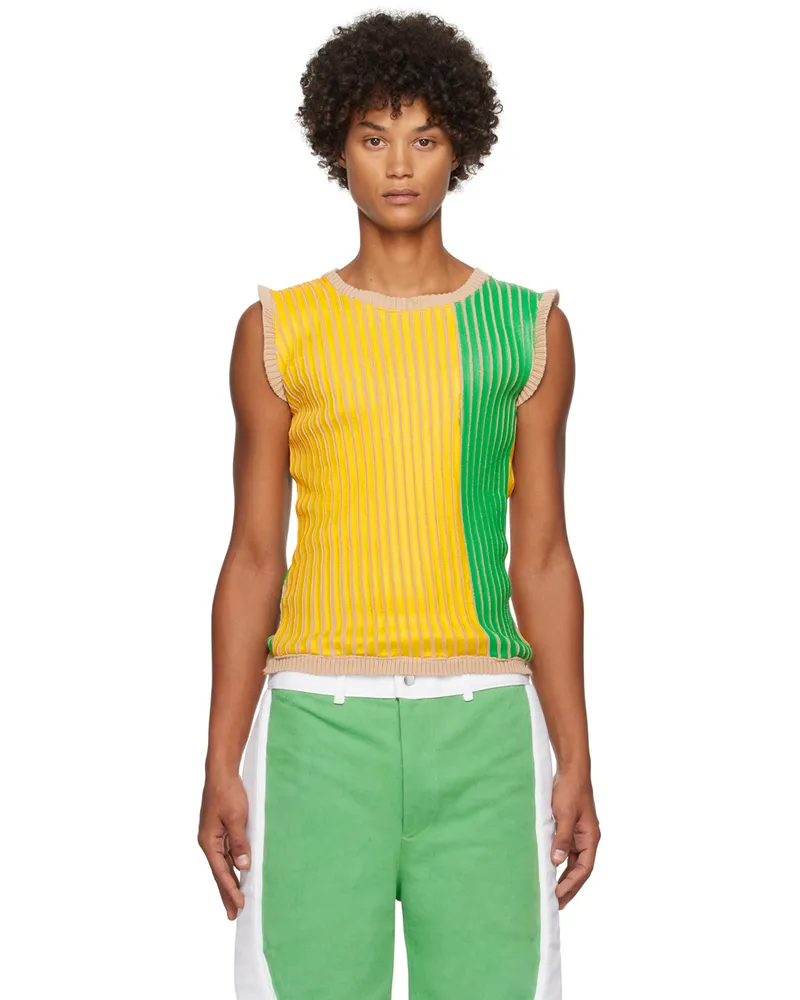 Stanley Raffington SSENSE Exclusive Green & Yellow Tank Top Green