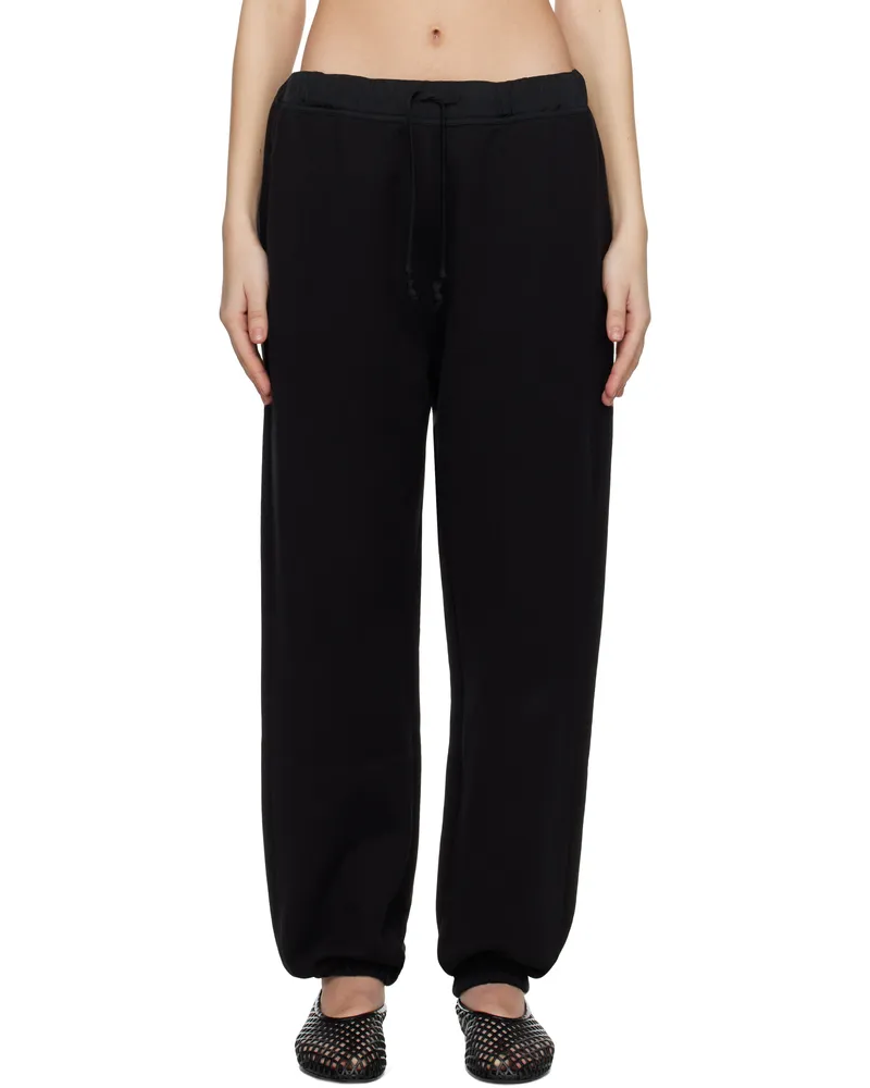 Carven Black Jersey Jogger Sweatpants Deep