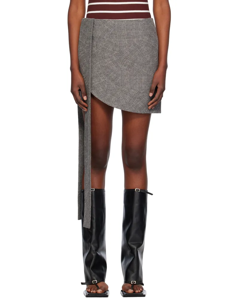Fidan Novruzova Gray Colleen Miniskirt Grey