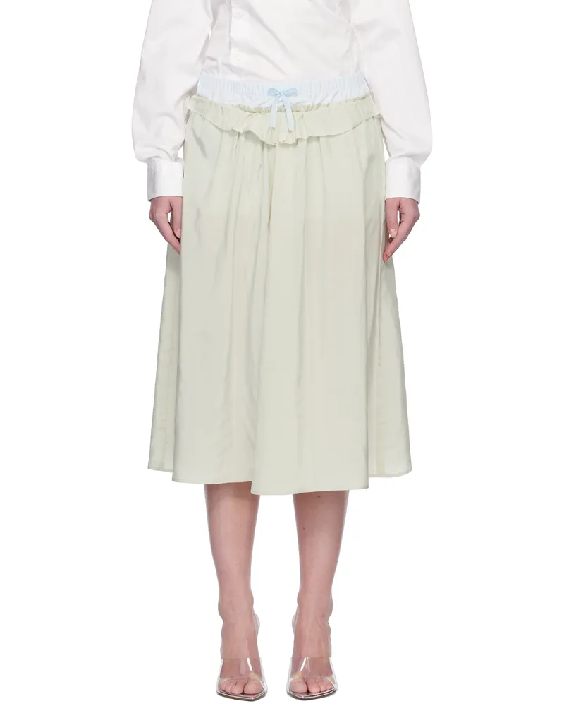 Maison Margiela Beige 'Anonymity Of The Lining' Midi Skirt 729