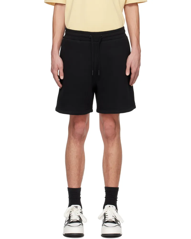 AMI Paris Black Ami de Cœur Shorts 001
