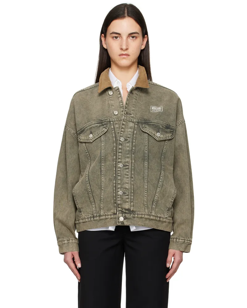 Moschino Gray 12 oz Vintage Denim Jacket 1517