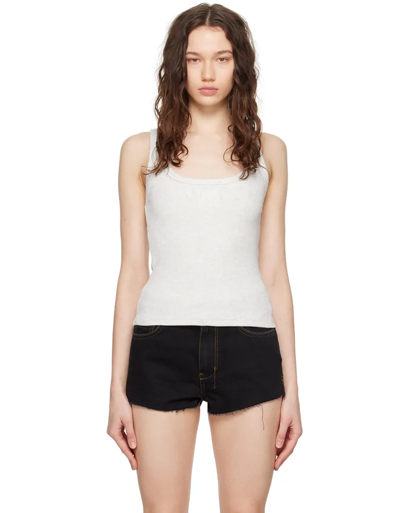 ksubi Off-White Stacked Origin Tank Top Off