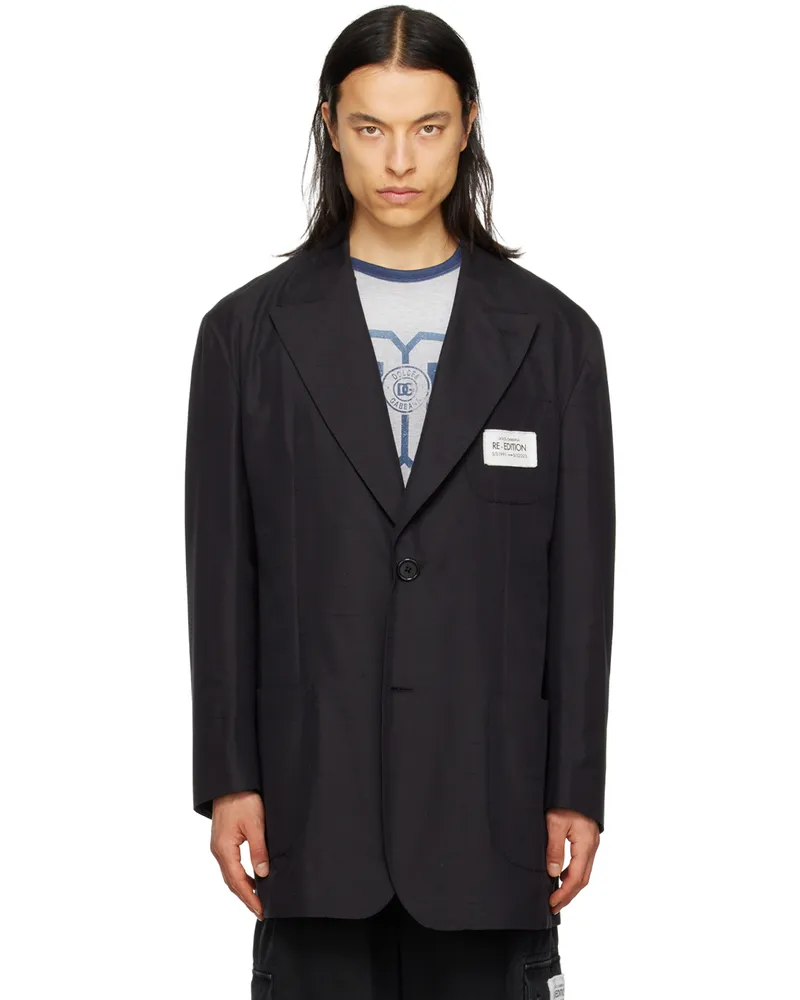 Dolce & Gabbana Black Deconstructed Blazer N0000