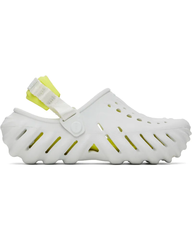 Crocs White & Yellow Echo Clogs Moonlight
