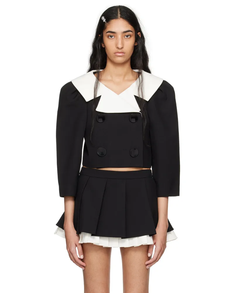 SHUSHU/TONG Black Puff Sleeve Jacket Ba100