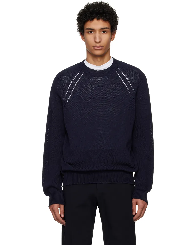 Jil Sander Navy Seamless Sweater 403