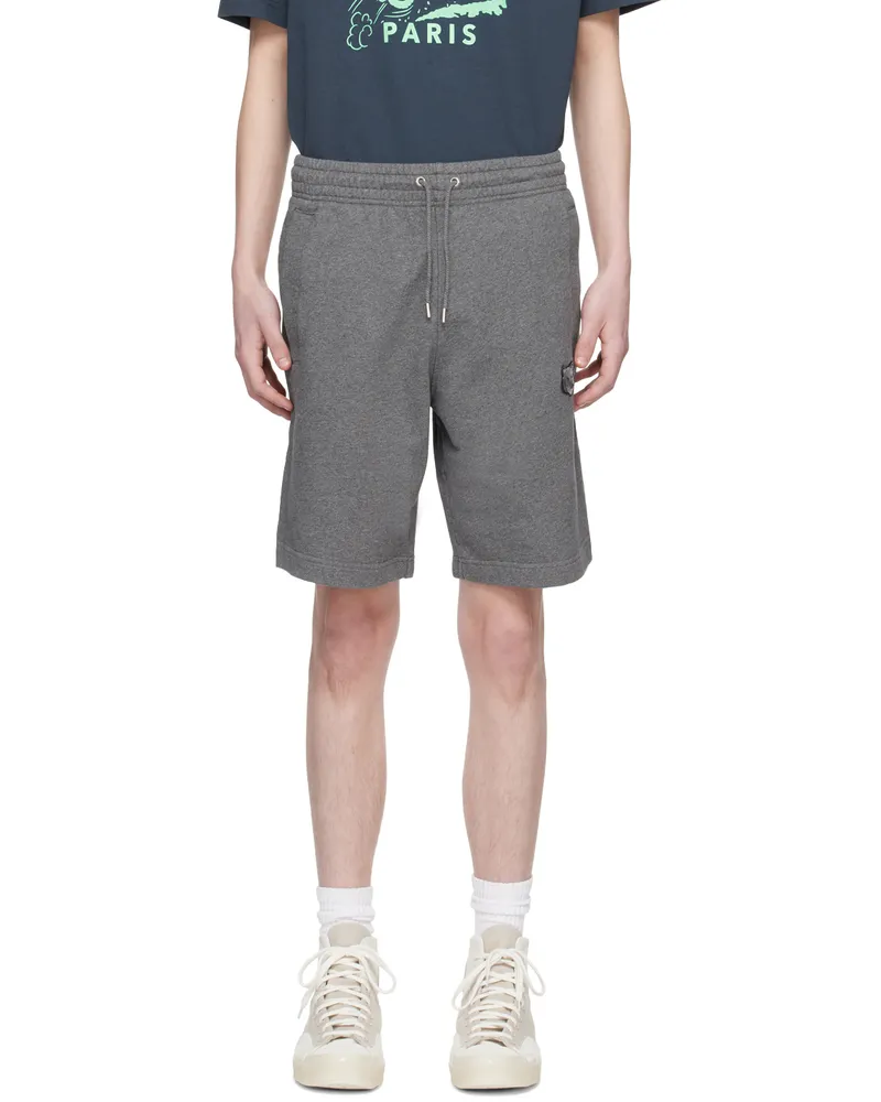 Kitsuné Gray Bold Fox Head Shorts H170