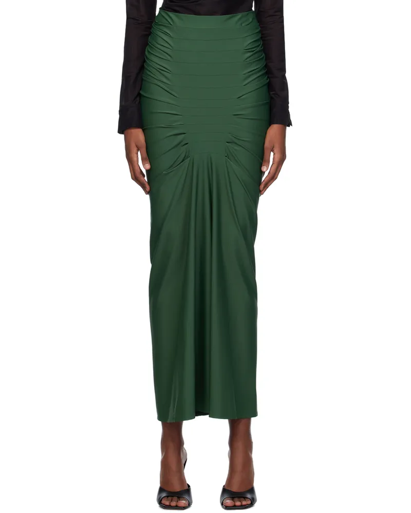 GAUGE81 Green Melia Maxi Skirt Camouflage
