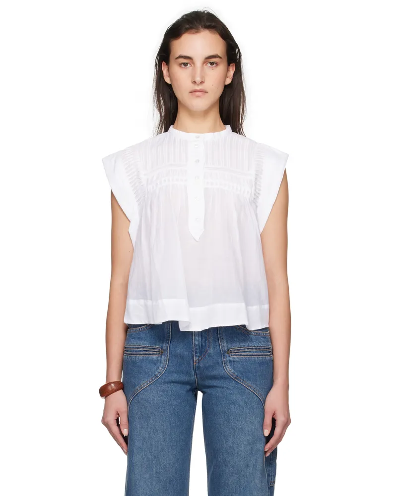 Étoile Isabel Marant White Leaza Blouse White