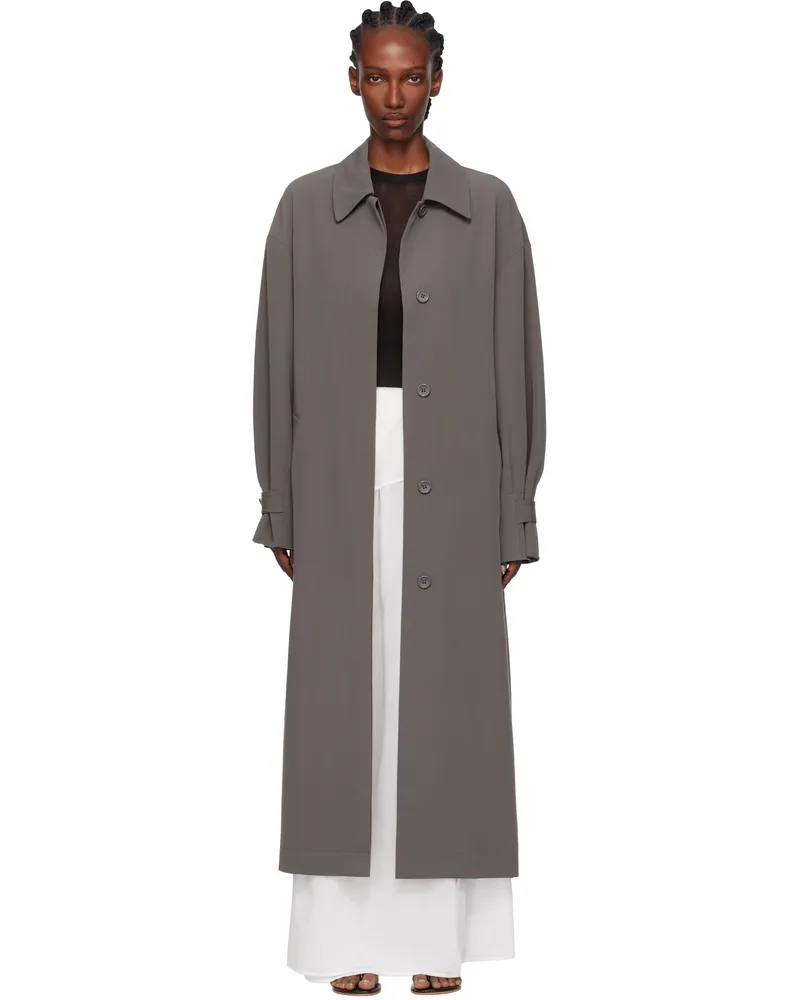 Paris Georgia Gray Elemental Marianne Trench Coat Charcoal