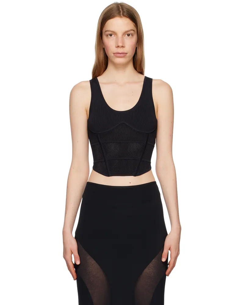Dion Lee Black Corset Tank Top Black