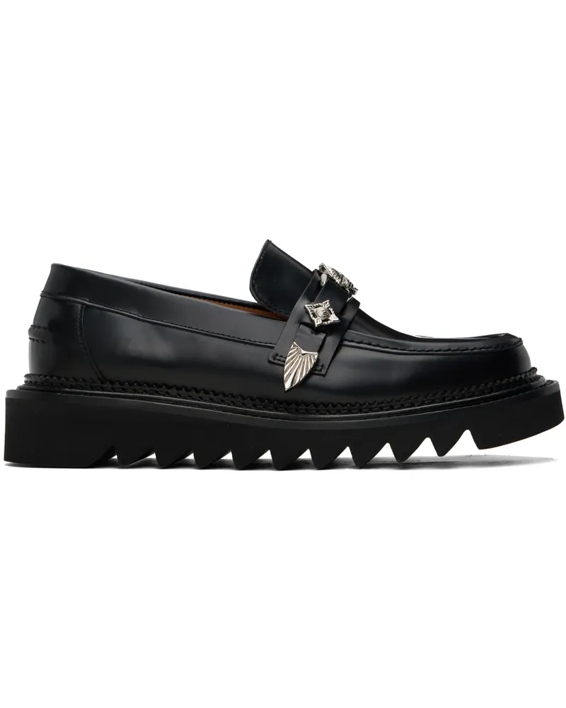 Toga Black Shark Sole Loafers Black