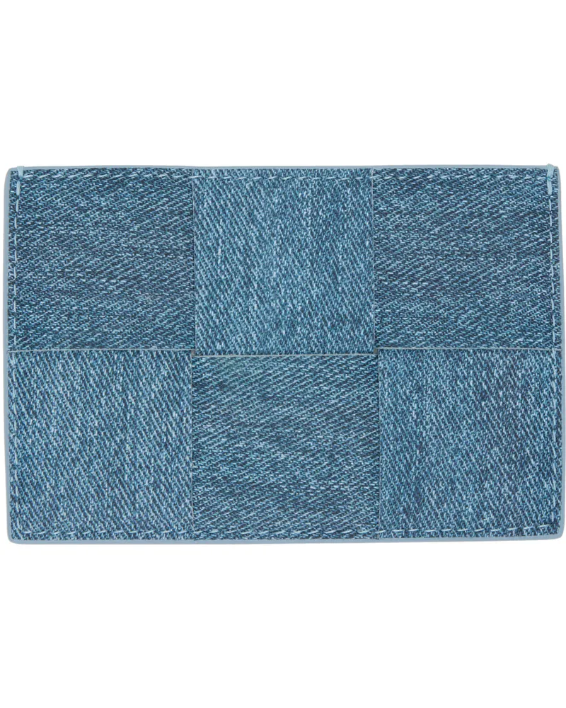 Bottega Veneta Blue Cassette Credit Card Holder 4288