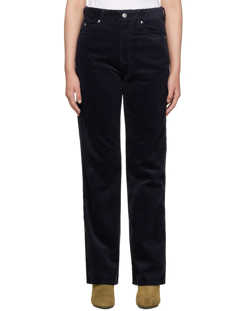 Étoile Isabel Marant Navy Rwan Trousers 30fn
