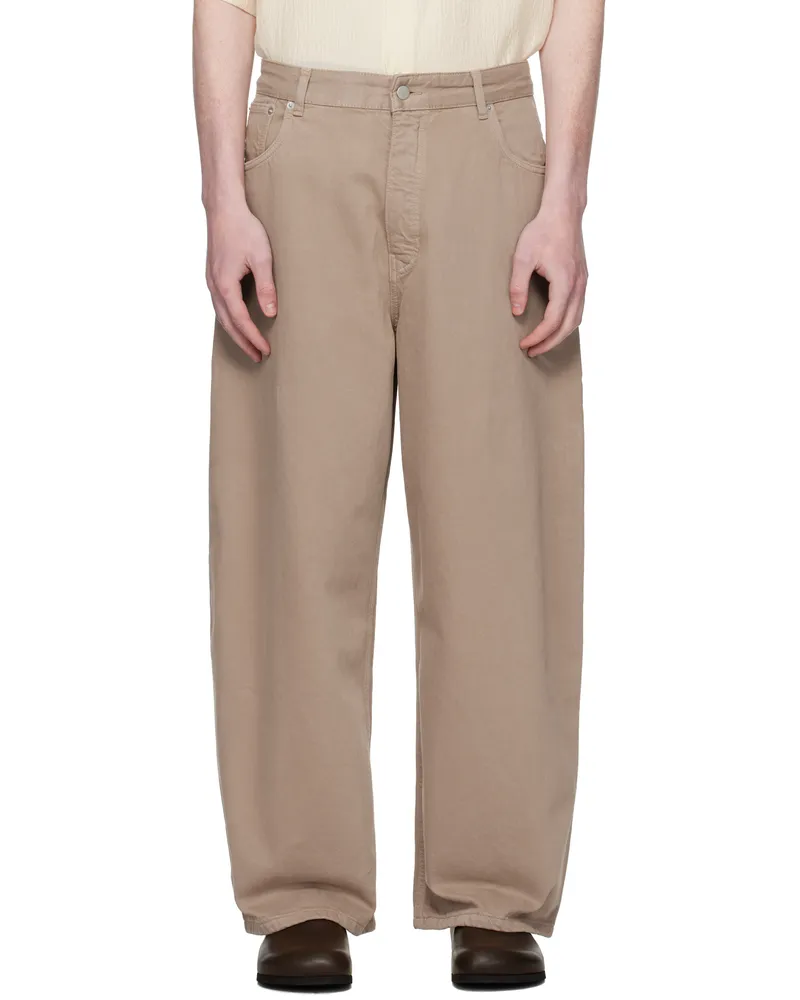 Studio Nicholson Taupe Paolo Jeans Fawn