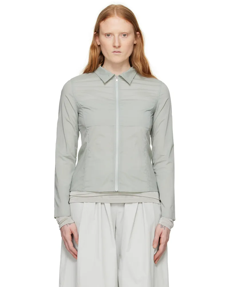 AMOMENTO Green Zip Reversible Jacket Mint
