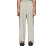 Taupe Two Tuck Trousers