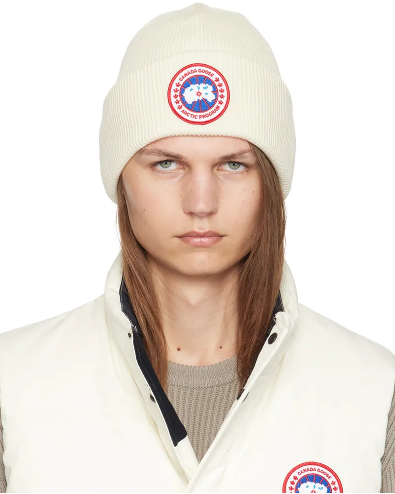 Canada Goose Off-White Arctic Beanie Cottongrass