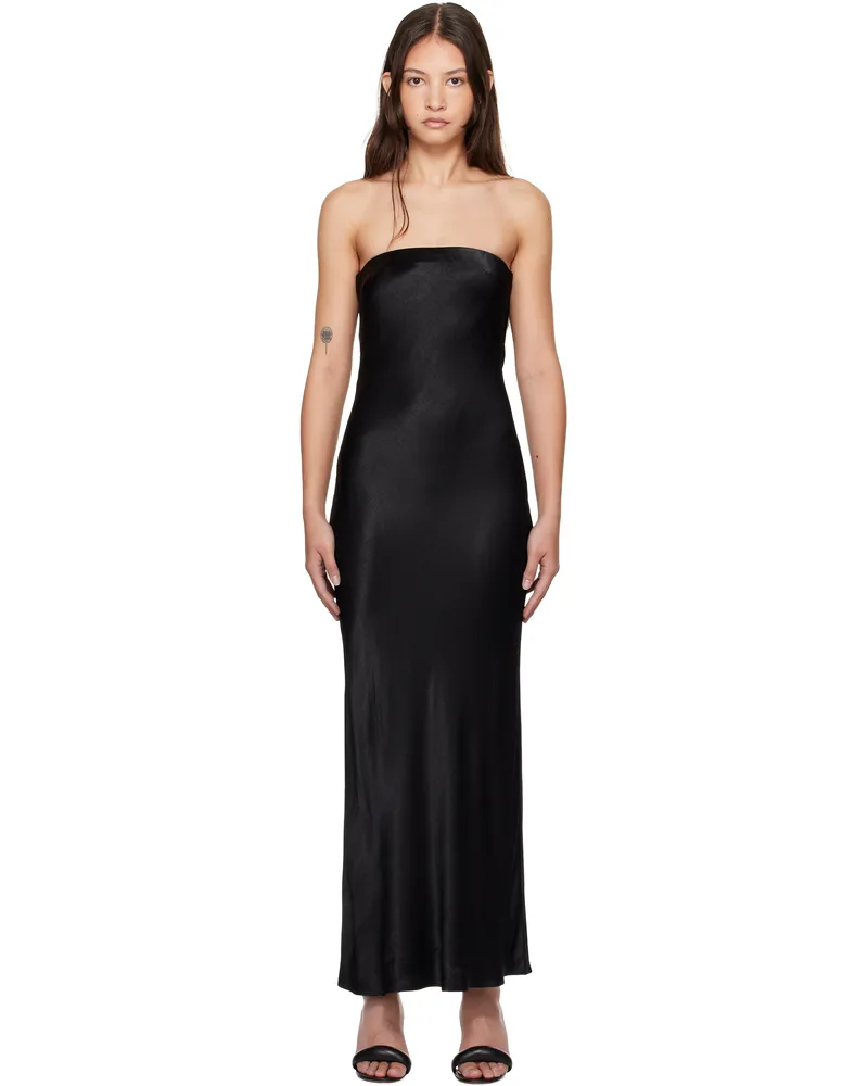 bec & bridge Black Moon Dance Strapless Maxi Dress Black