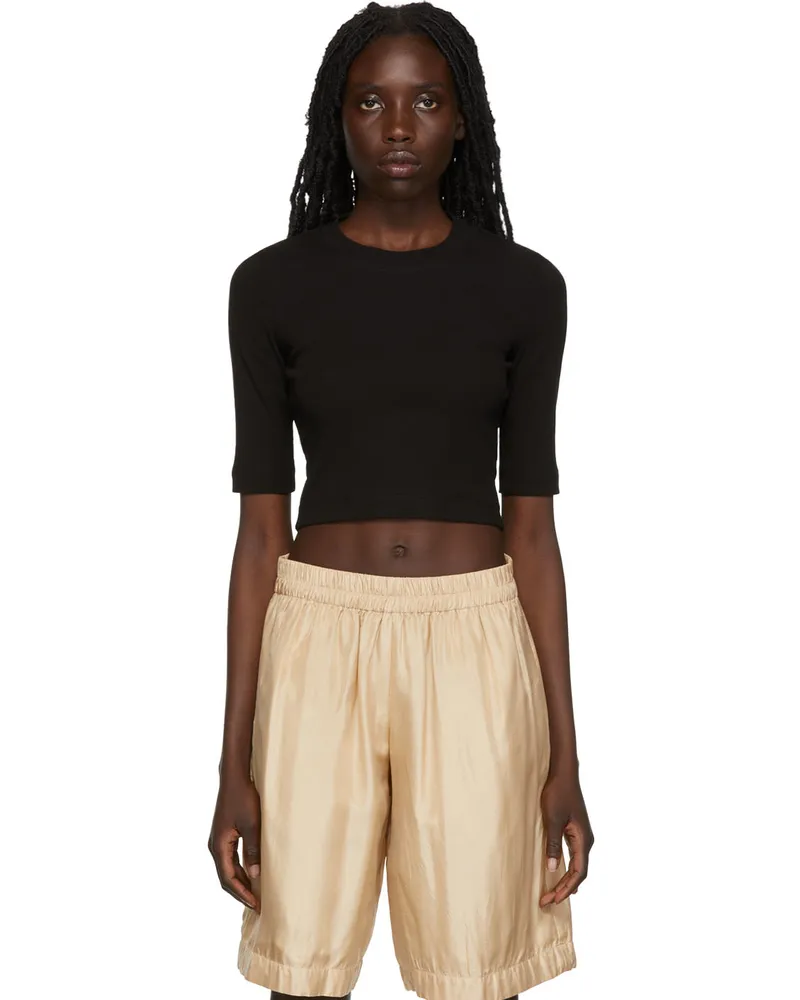 Rosetta Getty Black Cotton T-Shirt Black