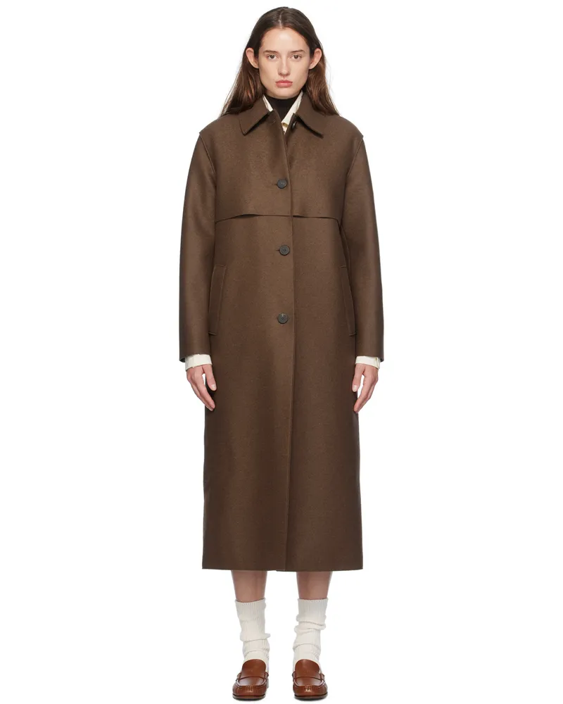 Harris Wharf London Brown Shield Coat 458