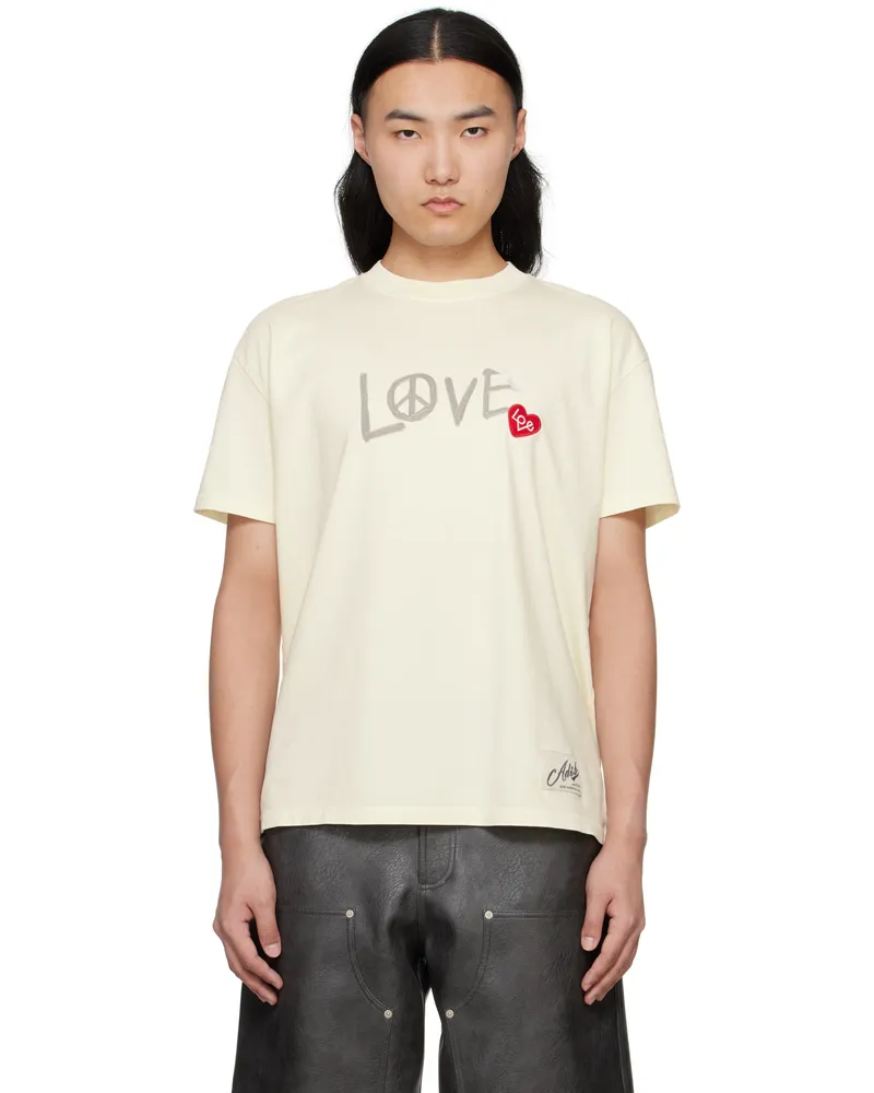 Andersson Bell Off-White 'Love' T-shirt Ecru