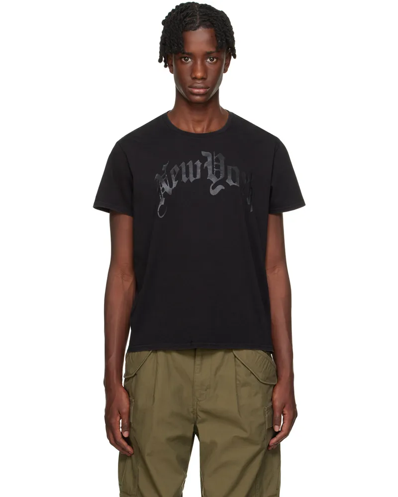 R13 Black 'New York' T-Shirt Black