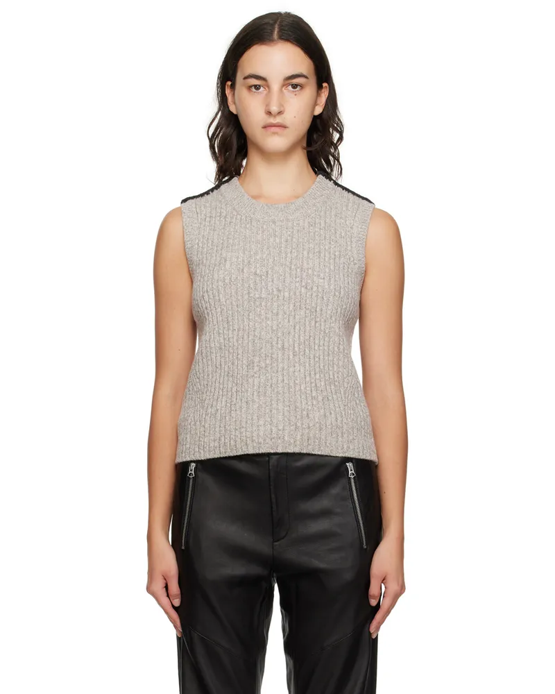Rag & Bone Taupe Ingrid Vest Oat
