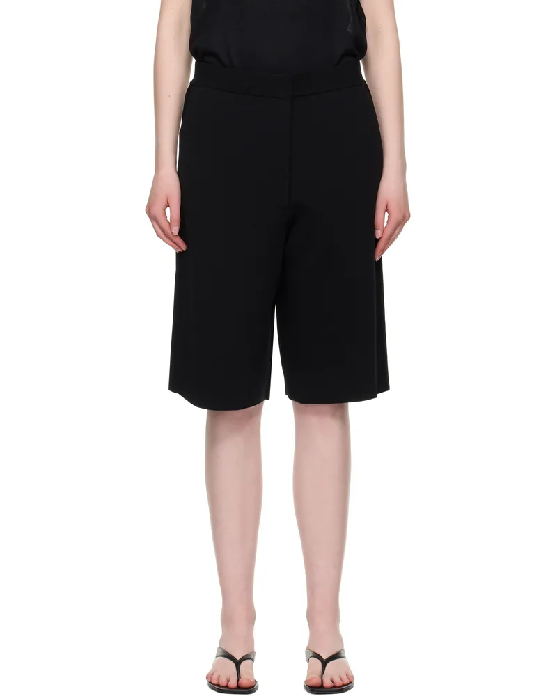 Totême Black Knit Shorts Black