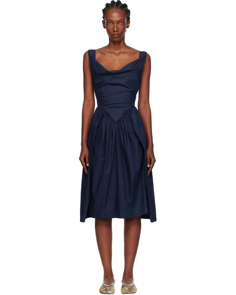 Vivienne Westwood Navy Sunday Midi Dress K410