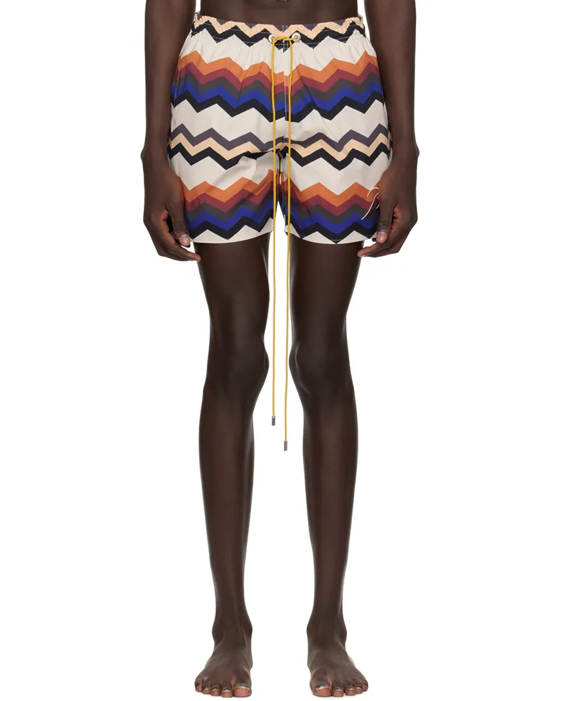 RHUDE Multicolour Zig Zag Swim Shorts Multi