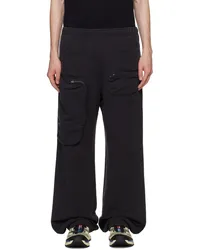 Maison Margiela Black Cargo Sweatpants Washed