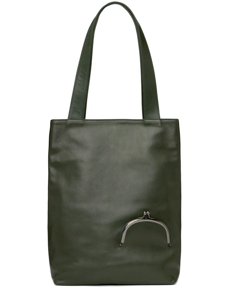 Yohji Yamamoto Green discord Tote Dark