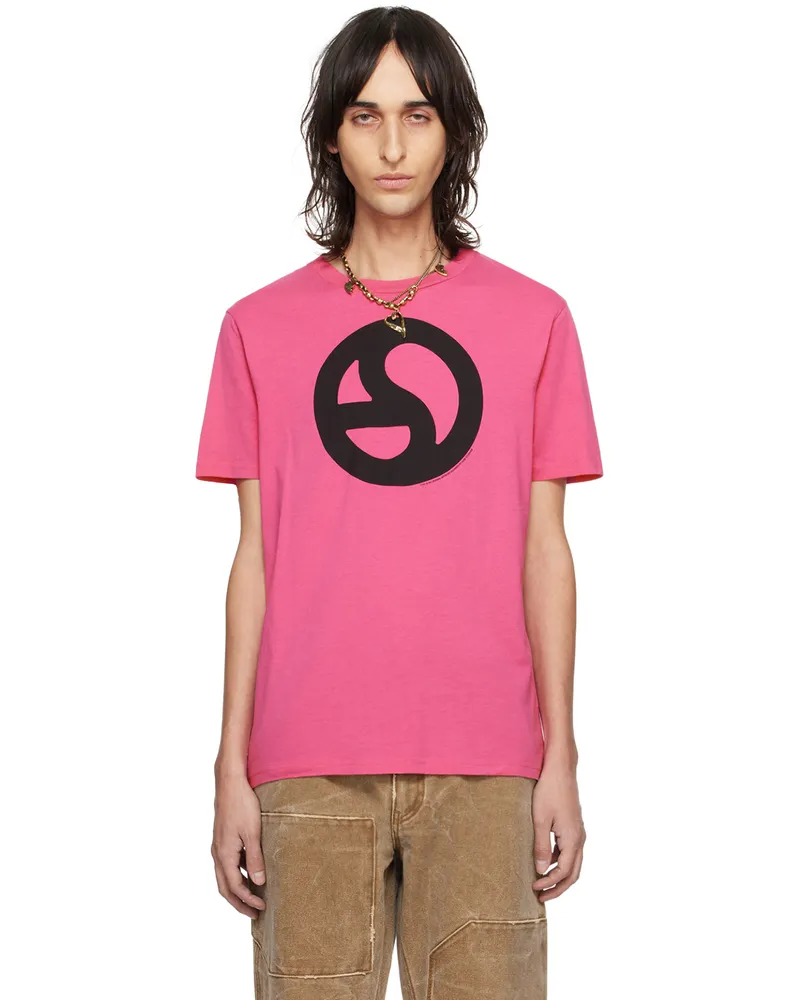 Acne Studios Pink Graphic T-Shirt Asa