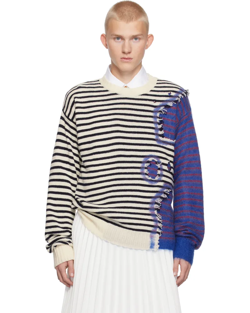 Marni Multicolor Striped Needle Punch Sweater M2x99