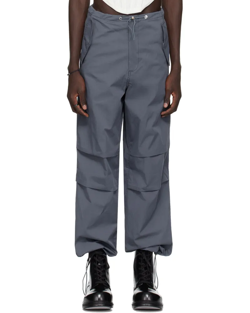 Dion Lee Gray Toggle Trousers Asphalt