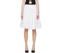 White Calico Midi Skirt
