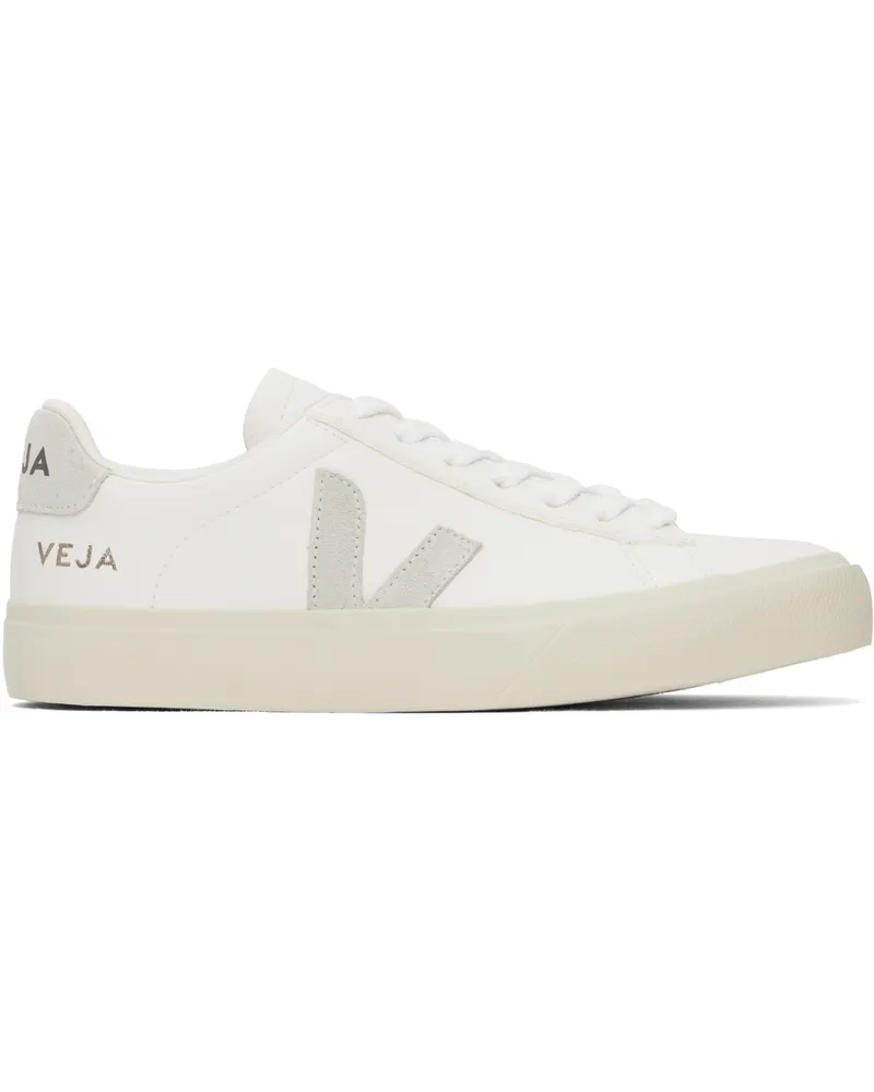 VEJA White & Gray Campo Leather Sneakers Extra-white_natural