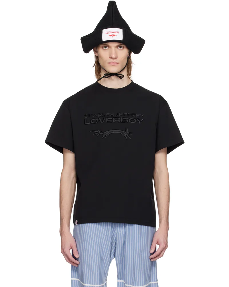 Charles Jeffrey Loverboy Black Logo T-shirt Black