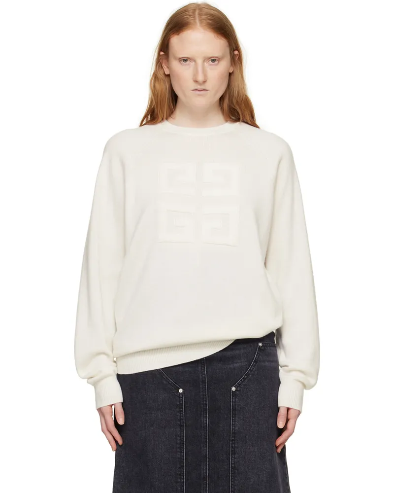 Givenchy White 4G Sweater 105