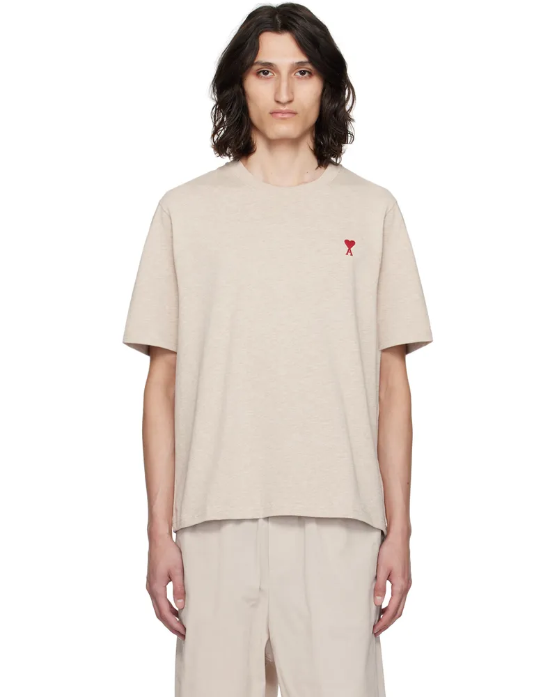 AMI Paris Beige Ami de Cœur T-Shirt Light