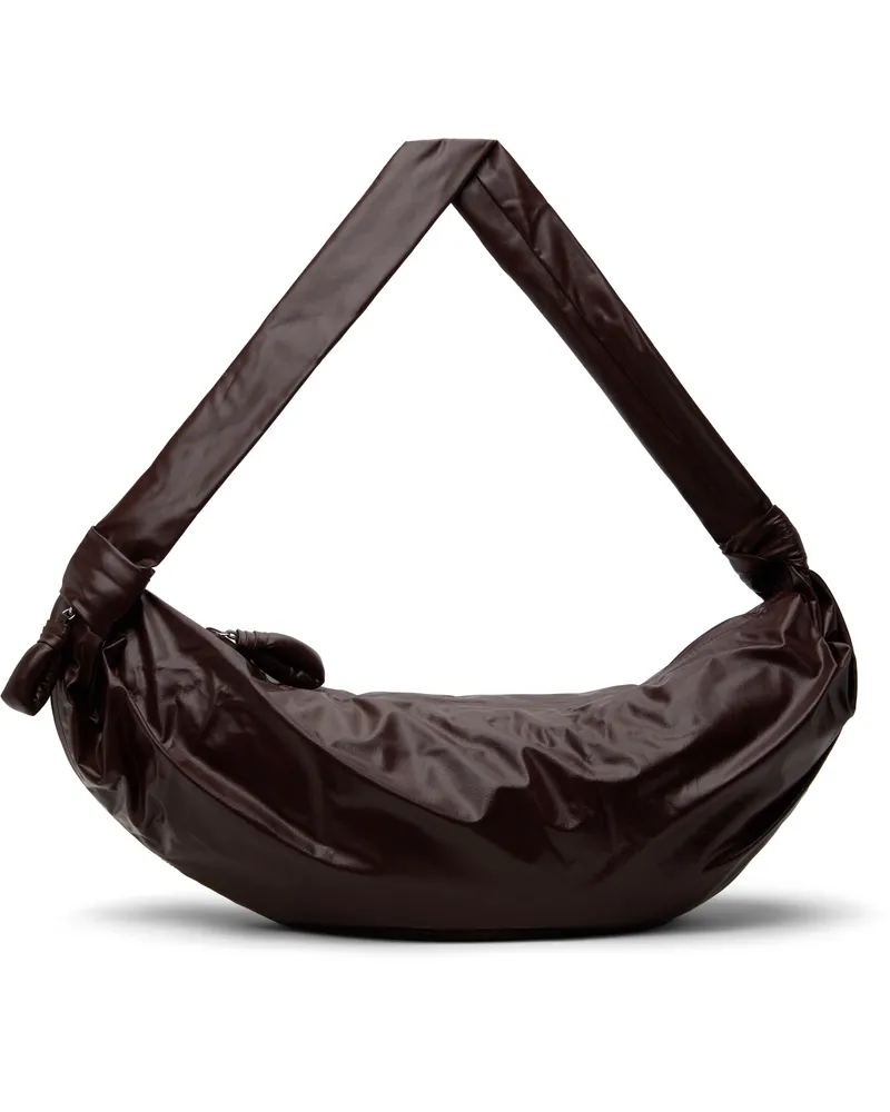 Christophe Lemaire Burgundy Large Soft Croissant Bag Br503