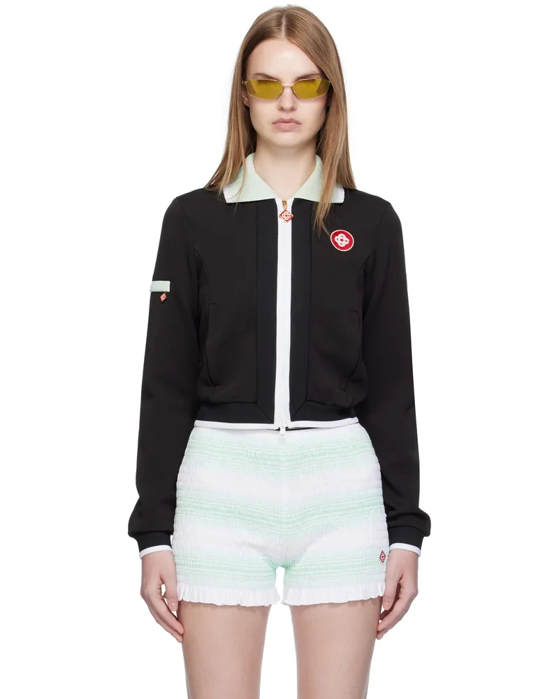 Casablanca Paris Black Viscose Track Jacket Black
