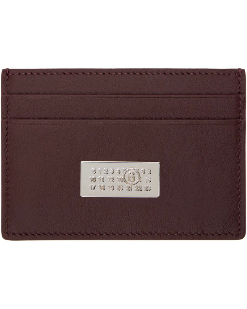 Maison Margiela Burgundy Numeric Card Holder T5016