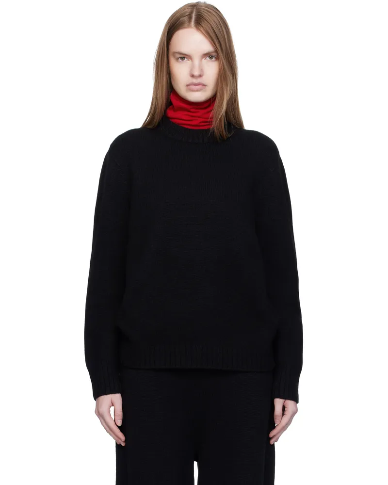 Arch The Black Over Fit Cashmere Pullover Sweater Black
