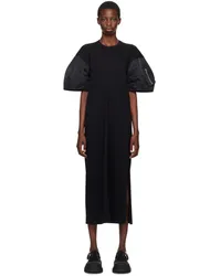 Sacai Black T-Shirt Midi Dress Black